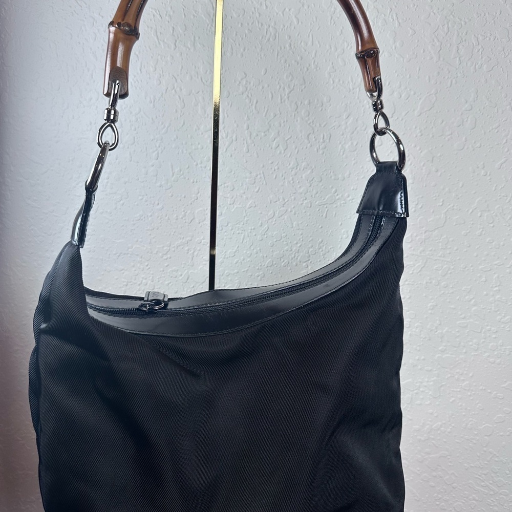 Auth GUCCI Bamboo Nylon Black
Handbag